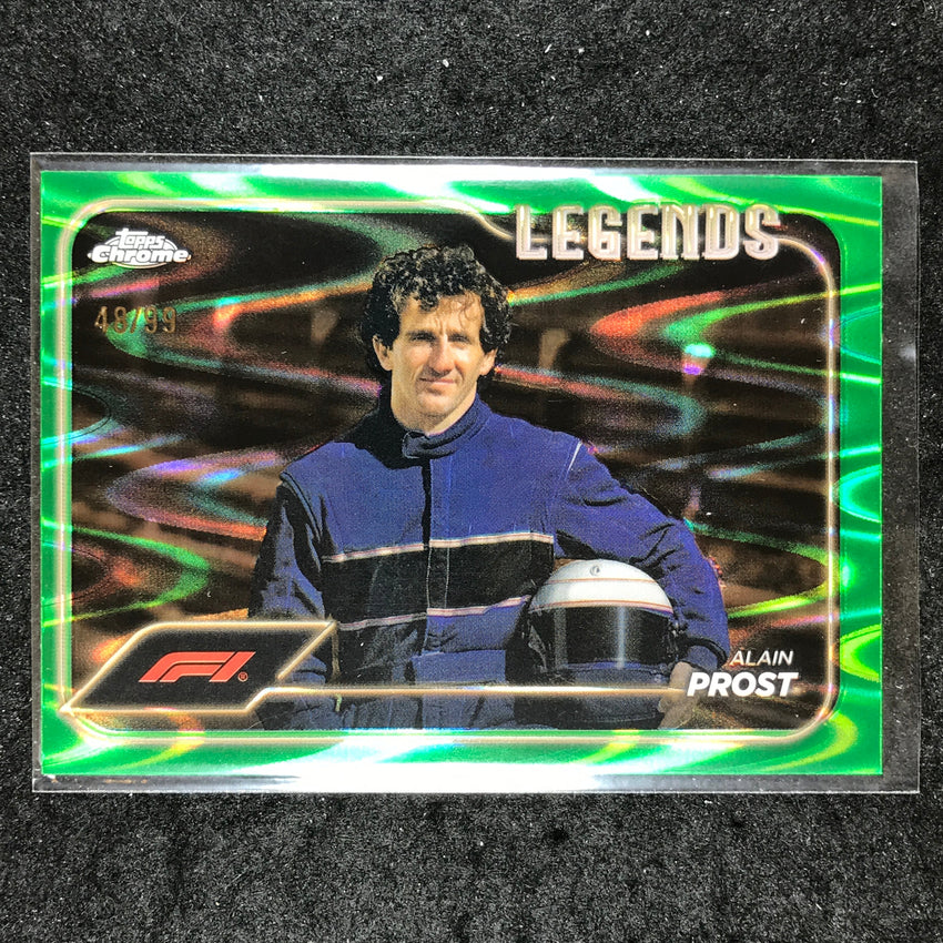 2024 Topps Chrome Formula 1 ALAIN PROST Green RayWave 48/99 #200