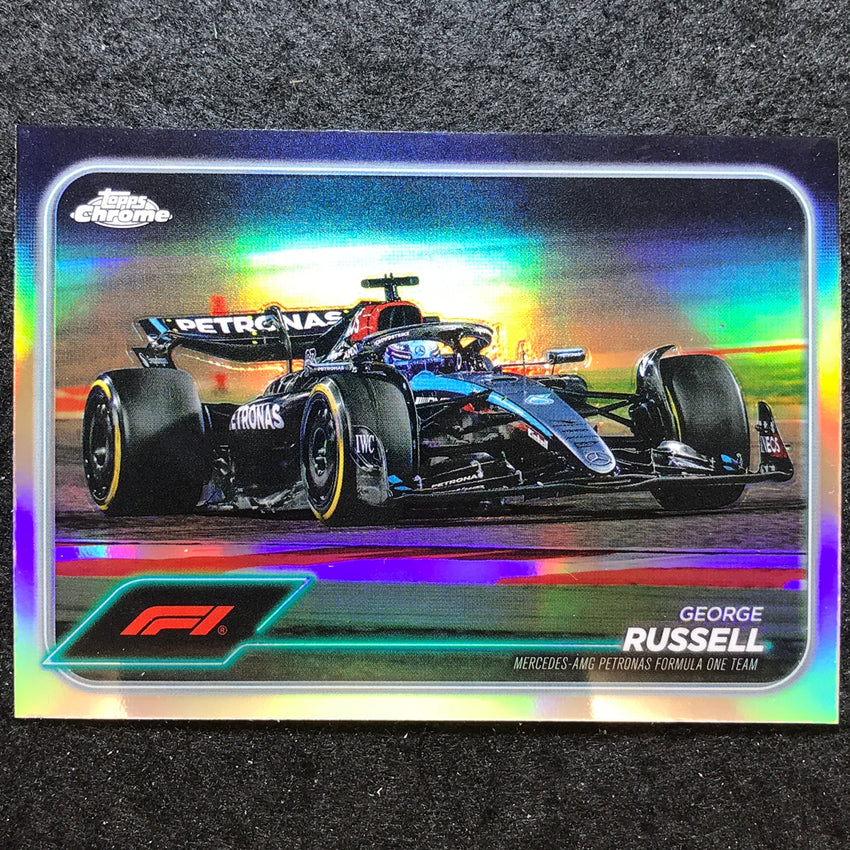 2024 Topps Chrome Formula 1 GEORGE RUSSELL Base Refractor #77