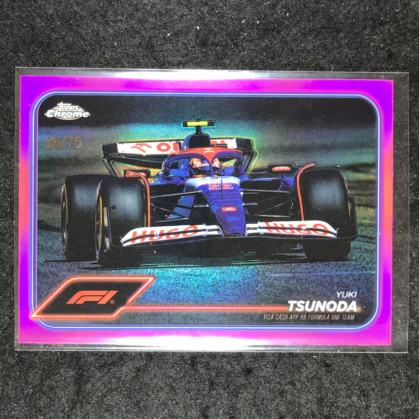 2024 Topps Chrome Formula 1 YUKI TSUNODA Pink 6/75 #89