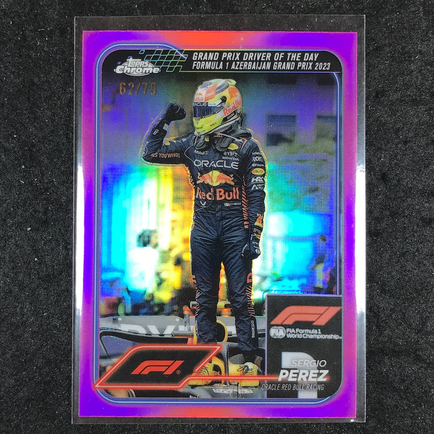 2024 Topps Chrome Formula 1 SERGIO PEREZ Pink 62/75 #162