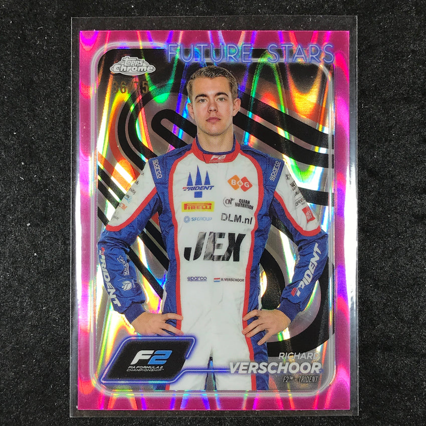 2024 Topps Chrome Formula 1 RICHARD VERSCHOOR Pink RayWave 36/75 #37