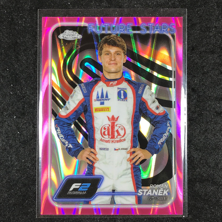 2024 Topps Chrome Formula 1 ROMAN STANEK Pink RayWave 24/75 #38