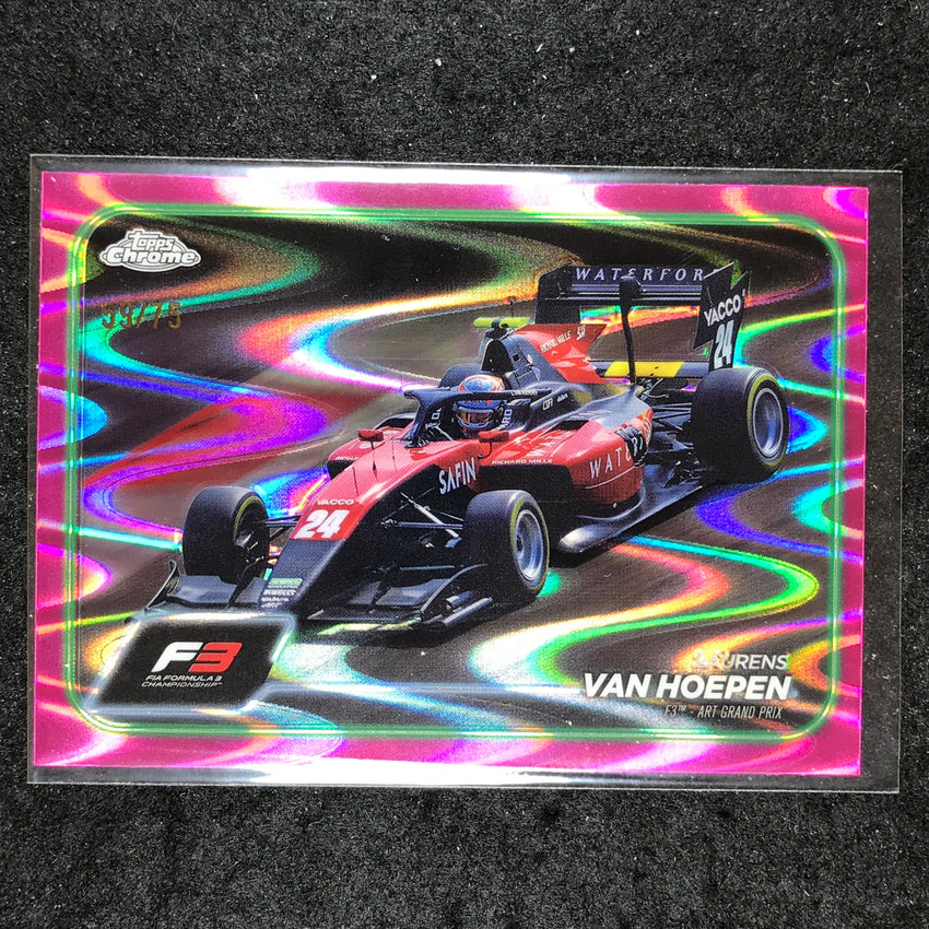 2024 Topps Chrome Formula 1 LAURENS VAN HOEPEN Pink RayWave 59/75 #137