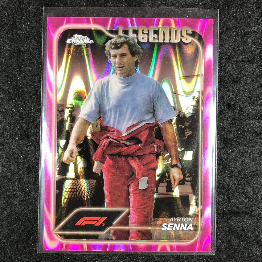 2024 Topps Chrome Formula 1 AYRTON SENNA Pink RayWave 4/75 #198