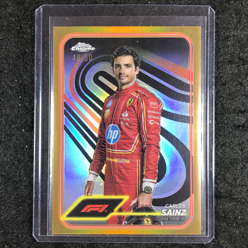 2024 Topps Chrome Formula 1 CARLOS SAINZ Base Gold 48/50 #4