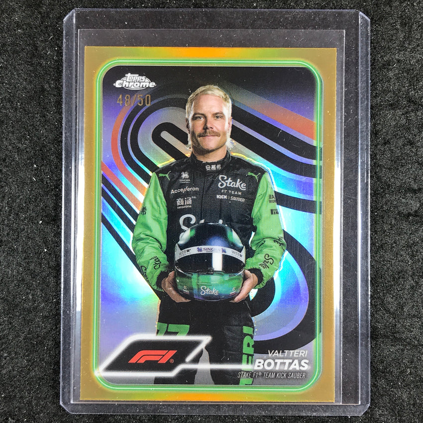 2024 Topps Chrome Formula 1 VALTTERI BOTTAS Base Gold 48/50 #13