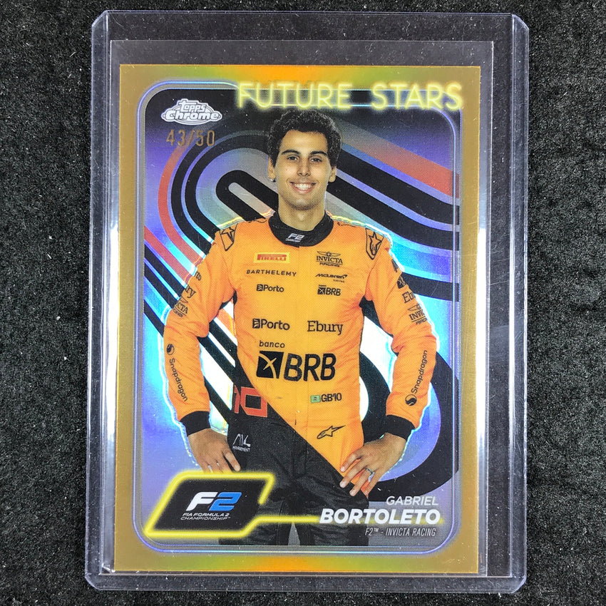 2024 Topps Chrome Formula 1 GABRIEL BORTOLETO Base Gold 43/50 #28