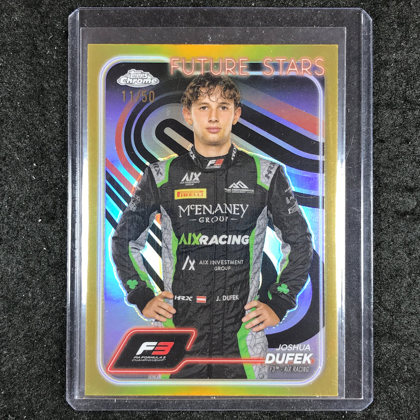 2024 Topps Chrome Formula 1 JOSHUA DUFEK Base Gold 11/50 #69