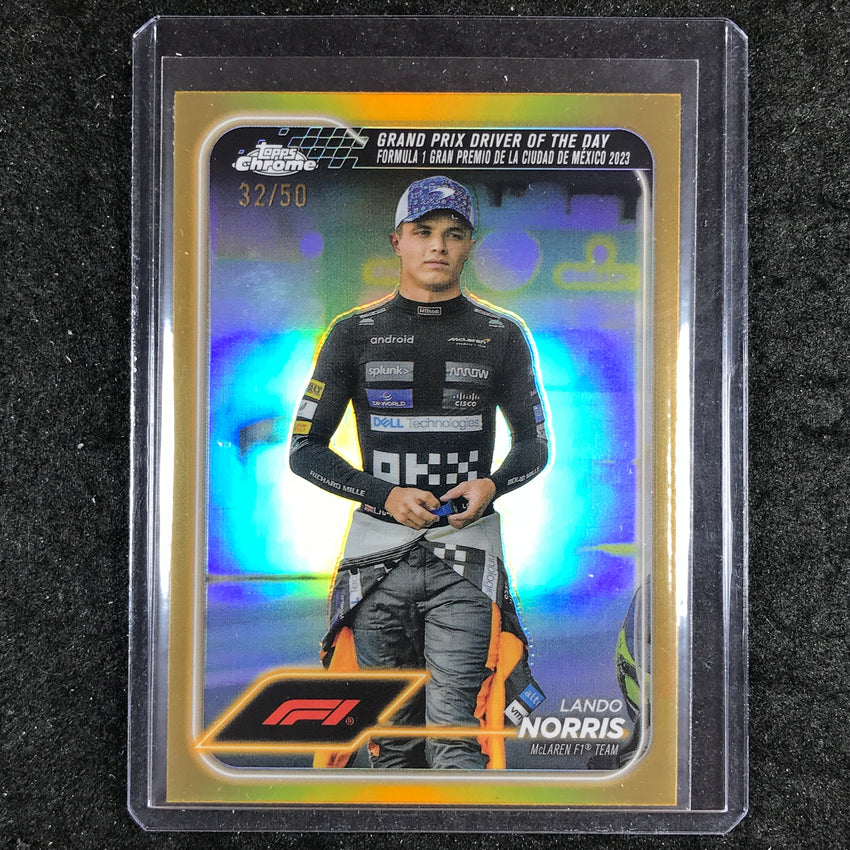 2024 Topps Chrome Formula 1 LANDO NORRIS Base Gold 32/50 #177