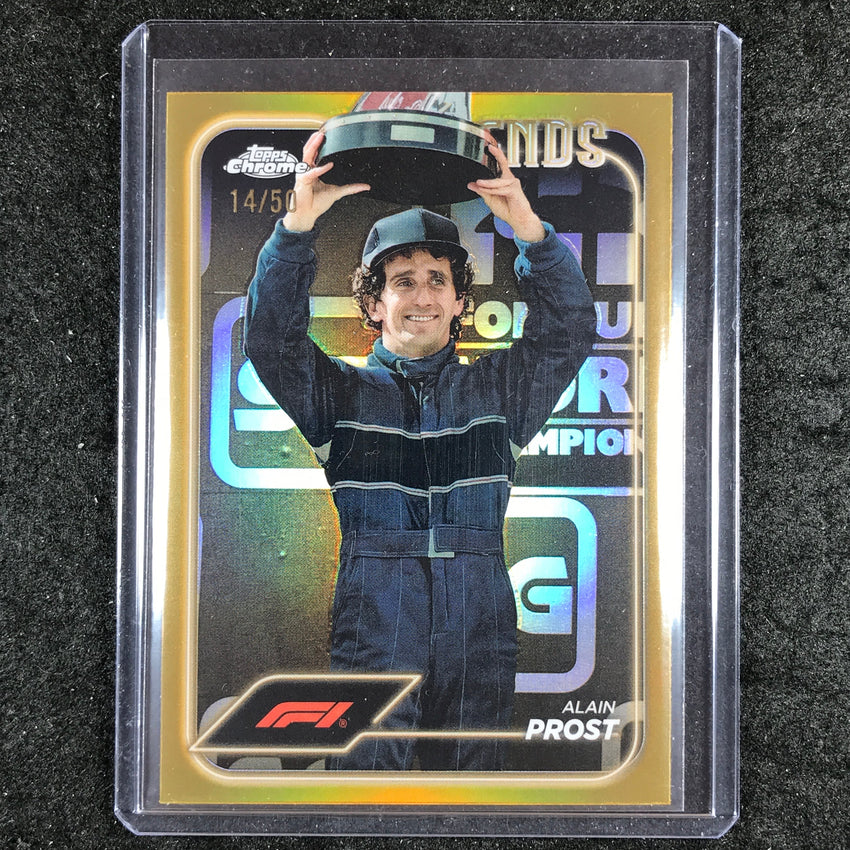 2024 Topps Chrome Formula 1 ALAIN PROST Base Gold 14/50 #195
