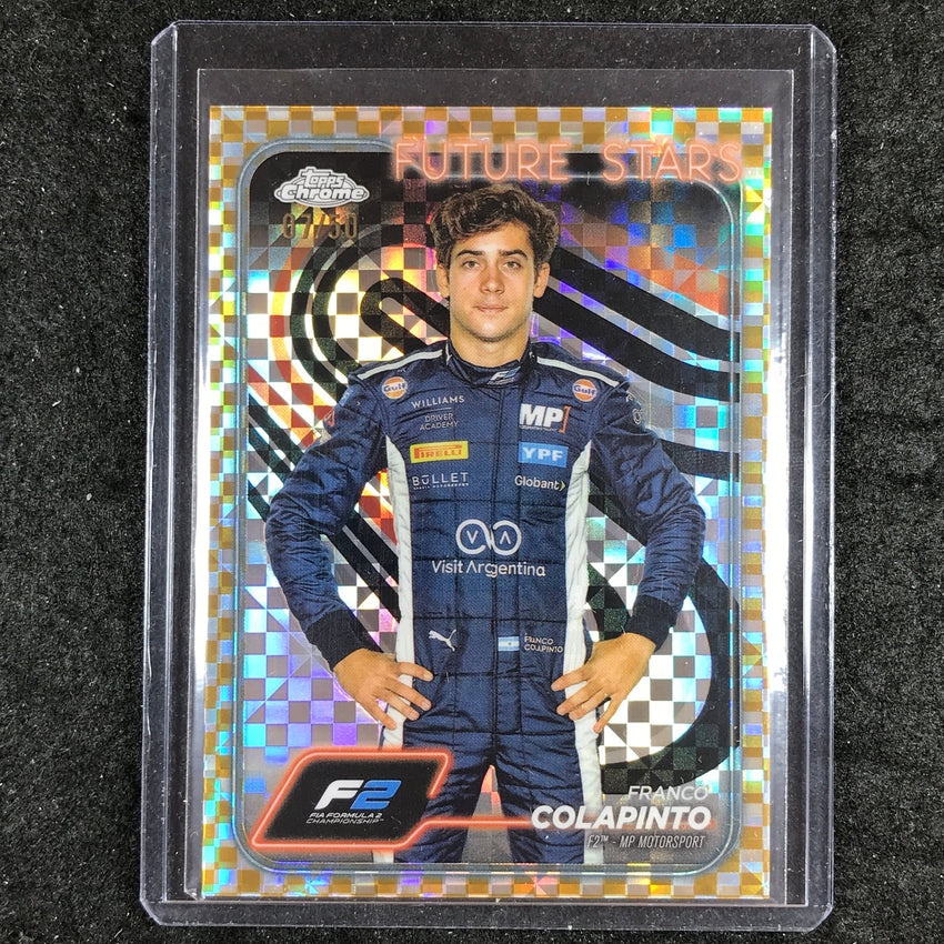 2024 Topps Chrome Formula 1 FRANCO COLAPINTO Gold Checker Flag 7/50 #24