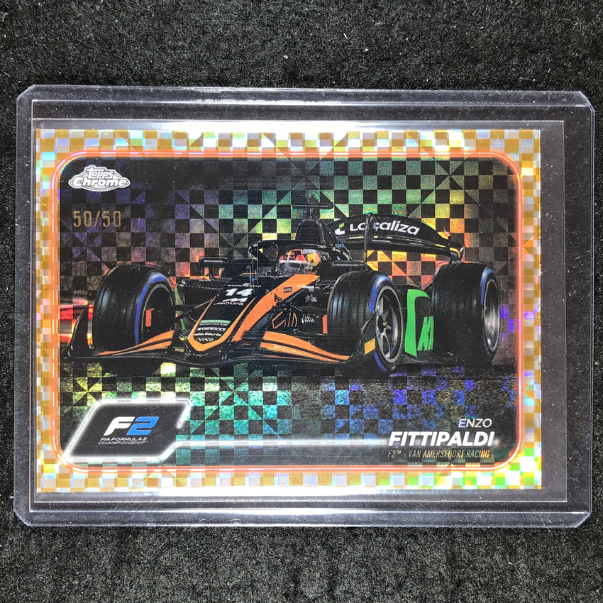 2024 Topps Chrome Formula 1 ENZO FITTIPALDI Gold Checker Flag 50/50 #111