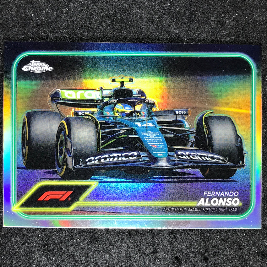2024 Topps Chrome Formula 1 FERNANDO ALONSO Base Refractor #83
