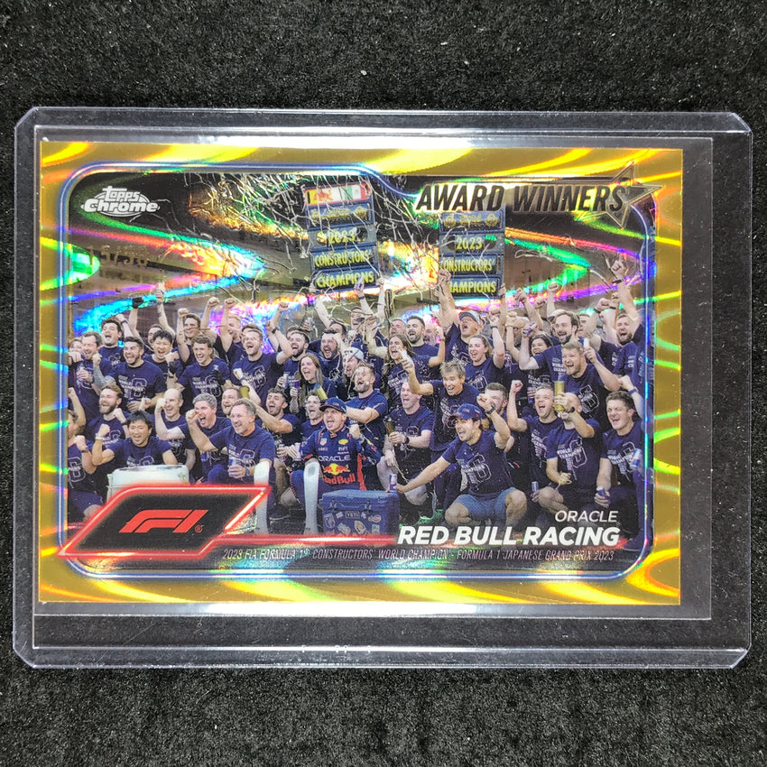 2024 Topps Chrome Formula 1 ORACLE RED BULL RACING Gold RayWave 15/50 #184