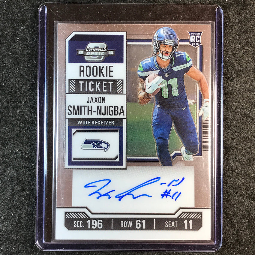 2023 Contenders Optic JAXON SMITH-NJIGBA Rookie Ticket Auto #117