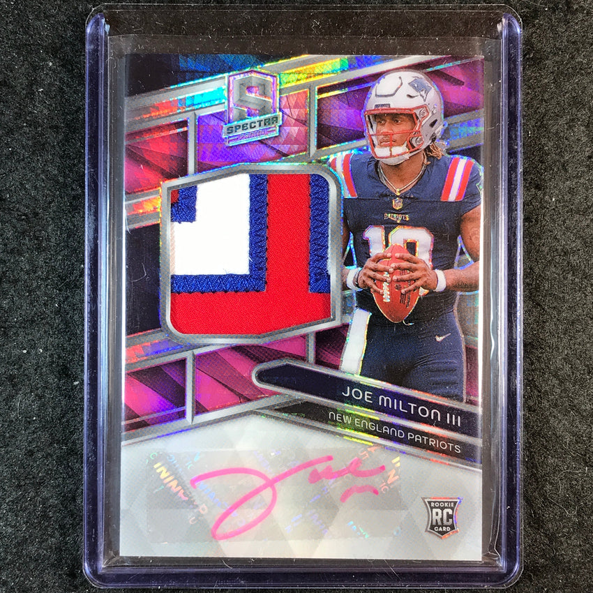 2024 Spectra Football JOE MILTON III Rookie Patch Auto Pink 20/25