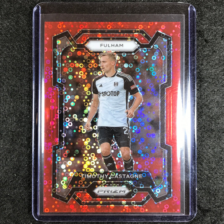 2023-24 Prizm Epl Timothy Castagne Breakaway Red 20/49 #156