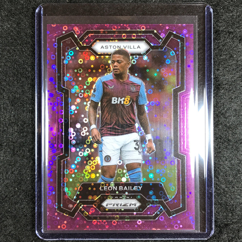 2023-24 Prizm Epl Leon Bailey Breakaway Purple 2/25 #110