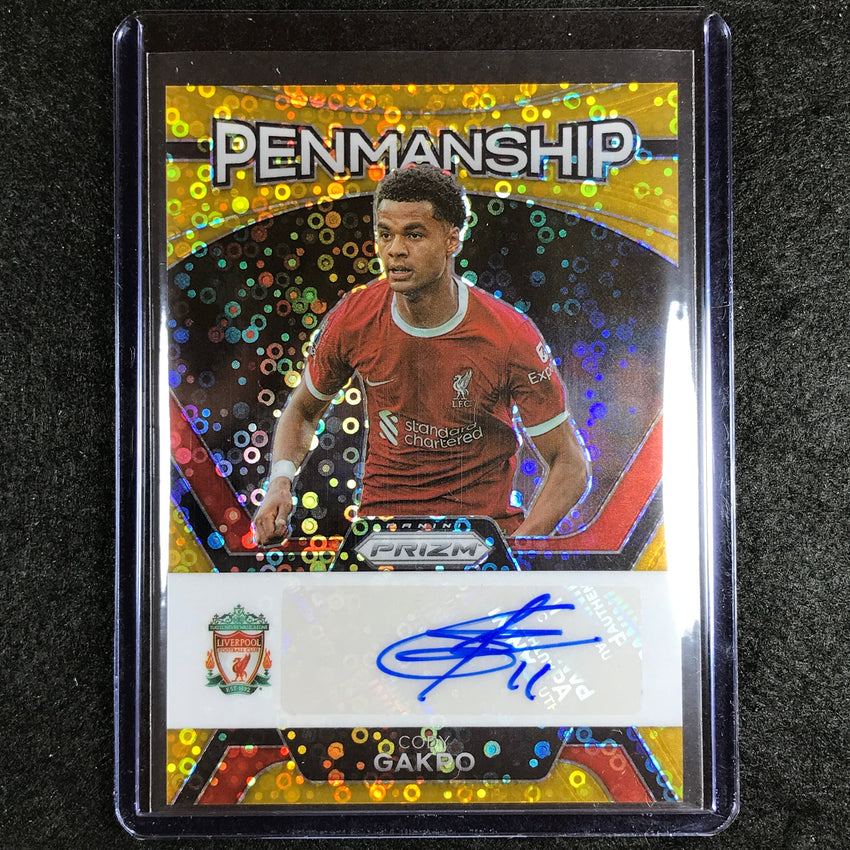 2023-24 Prizm Epl Cody Gakpo Penmanship Auto Breakaway Gold 2/10
