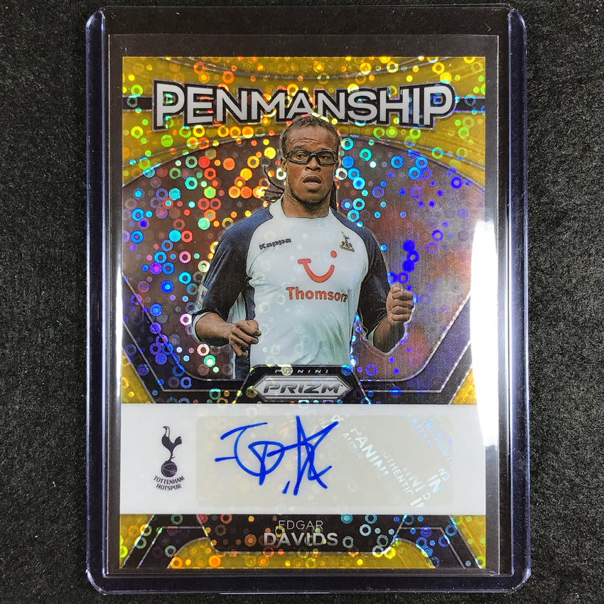 2023-24 Prizm Epl Edgar Davids Penmanship Auto Breakaway Gold 9/10