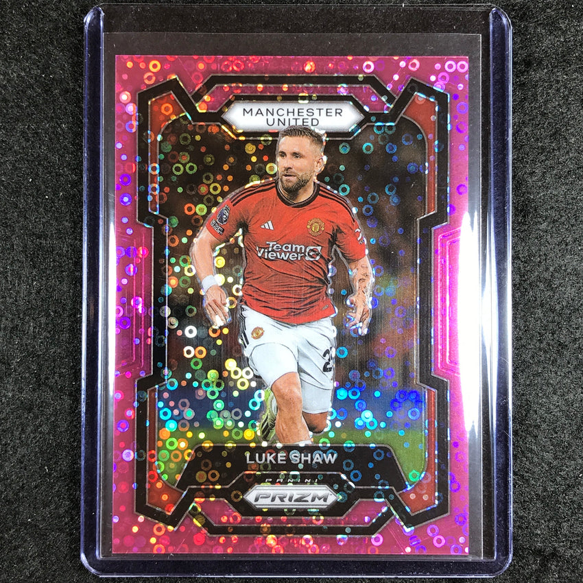 2023-24 Prizm Epl Luke Shaw Breakaway Pink 25/149 #49