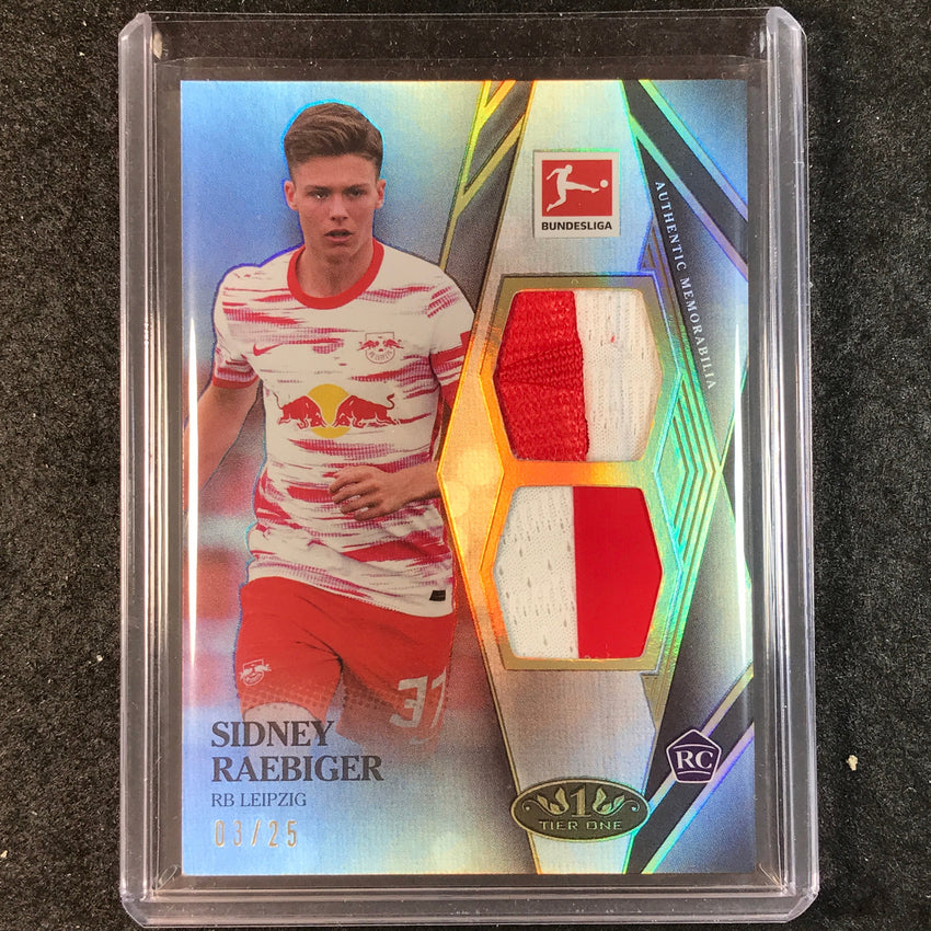 2021-22 Bundesliga Tier One SIDNEY RAEBIGER Tier One Dual Patch Relic 3/25