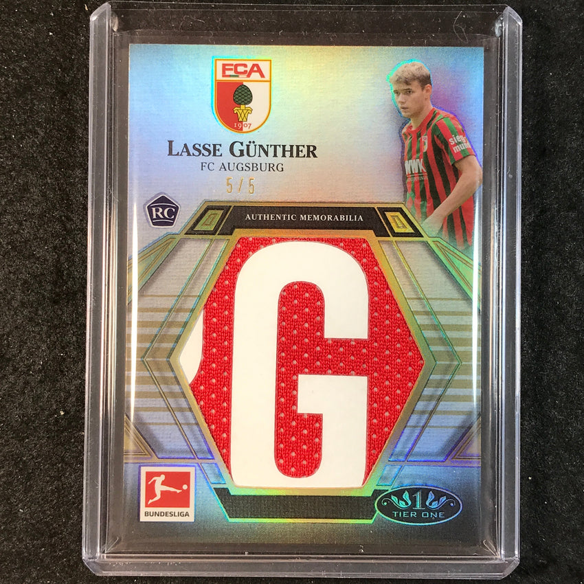 2021-22 Bundesliga Tier One LASSE GUNTHER Prodigious Rookie Patch Relic 5/5