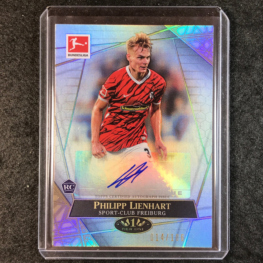 2021-22 Bundesliga Tier One PHILIPP LIENHART The Wall Rookie Auto 14/106