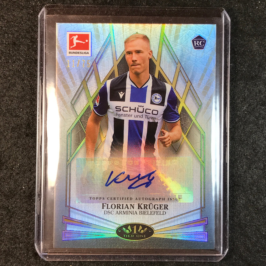 2021-22 Bundesliga Tier One FLORIAN KRUGER Young Gold Rookie Auto 11/75