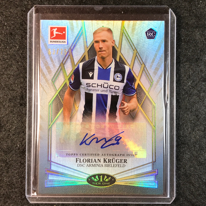 2021-22 Bundesliga Tier One FLORIAN KRUGER Young Gold Rookie Auto 63/75