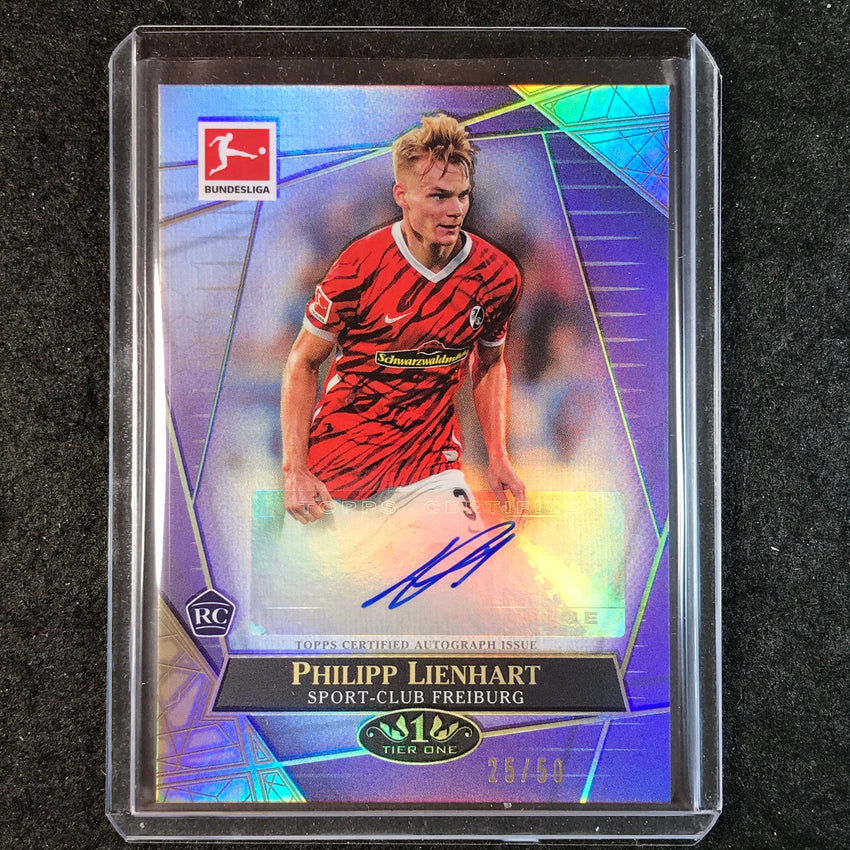 2021-22 Bundesliga Tier One PHILIPP LIENHART The Wall Rookie Auto Purple 25/50