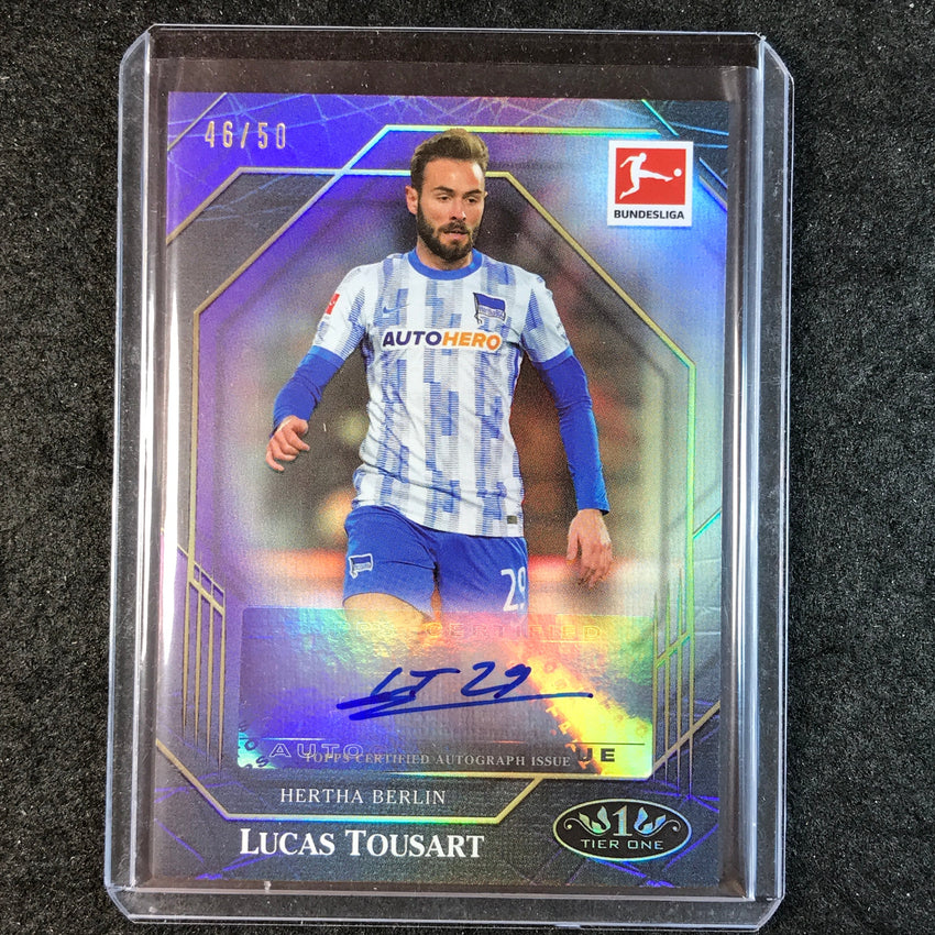 2021-22 Bundesliga Tier One LUCAS TOUSART Ball Magnet Auto Purple 46/50