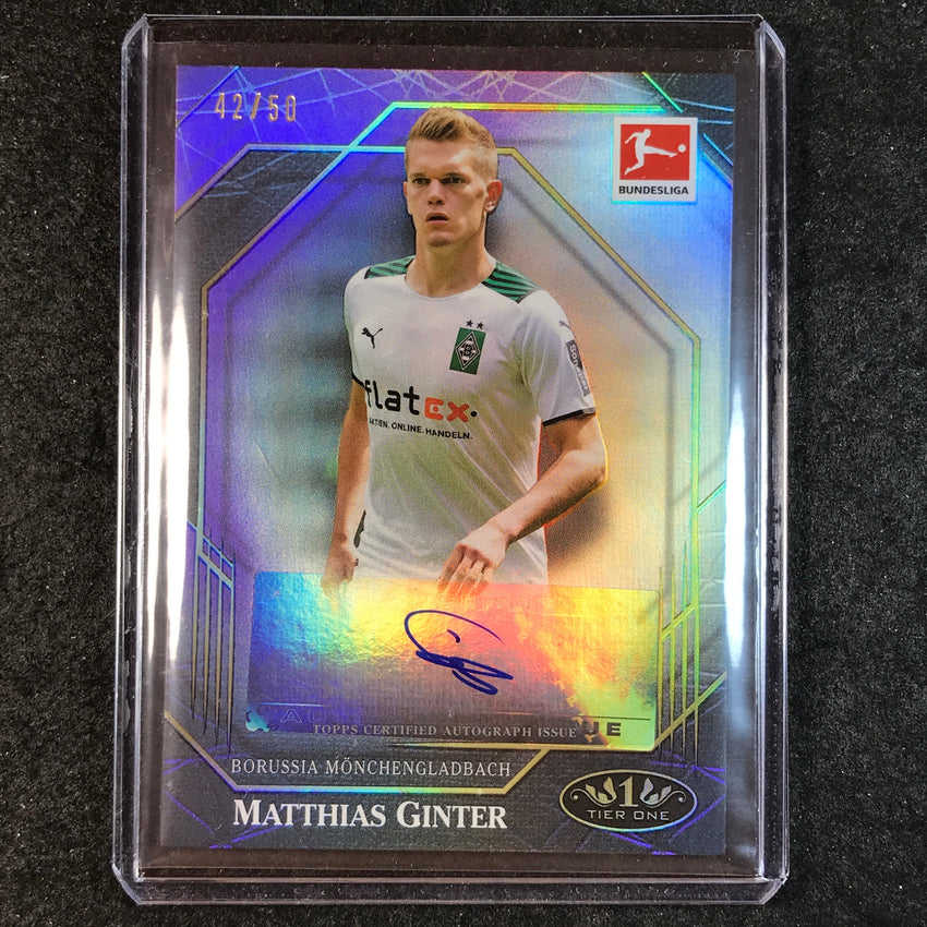 2021-22 Bundesliga Tier One MATTHIAS GINTER Ball Magnet Auto Purple 42/50