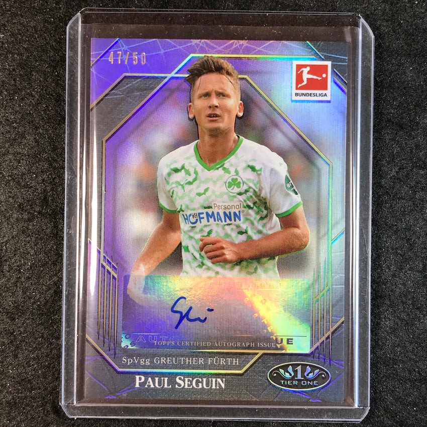 2021-22 Bundesliga Tier One PAUL SEGUIN Ball Magnet Auto Purple 47/50