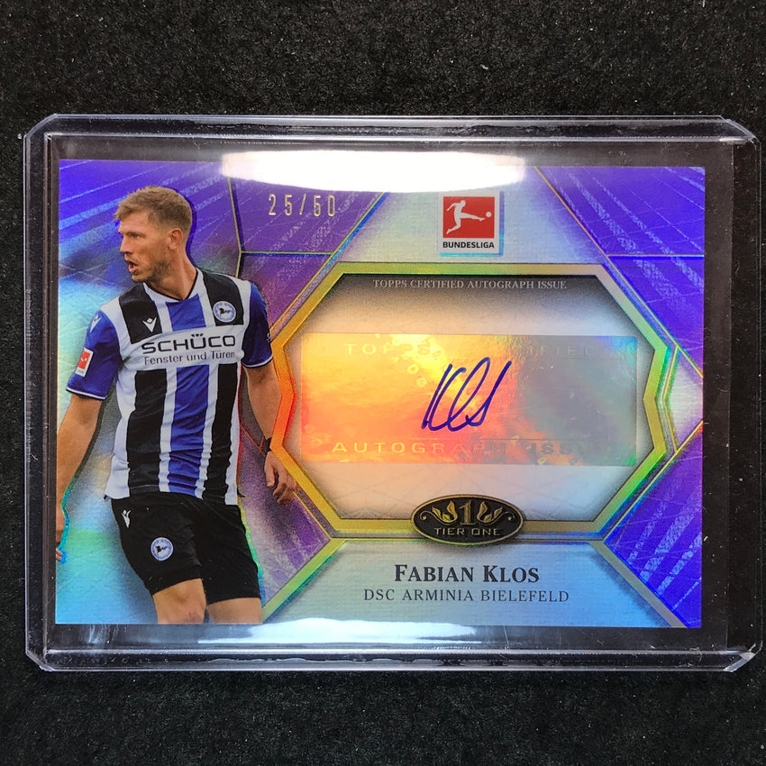 2021-22 Bundesliga Tier One FABIAN KLOS Matchwinner Auto Purple 25/50