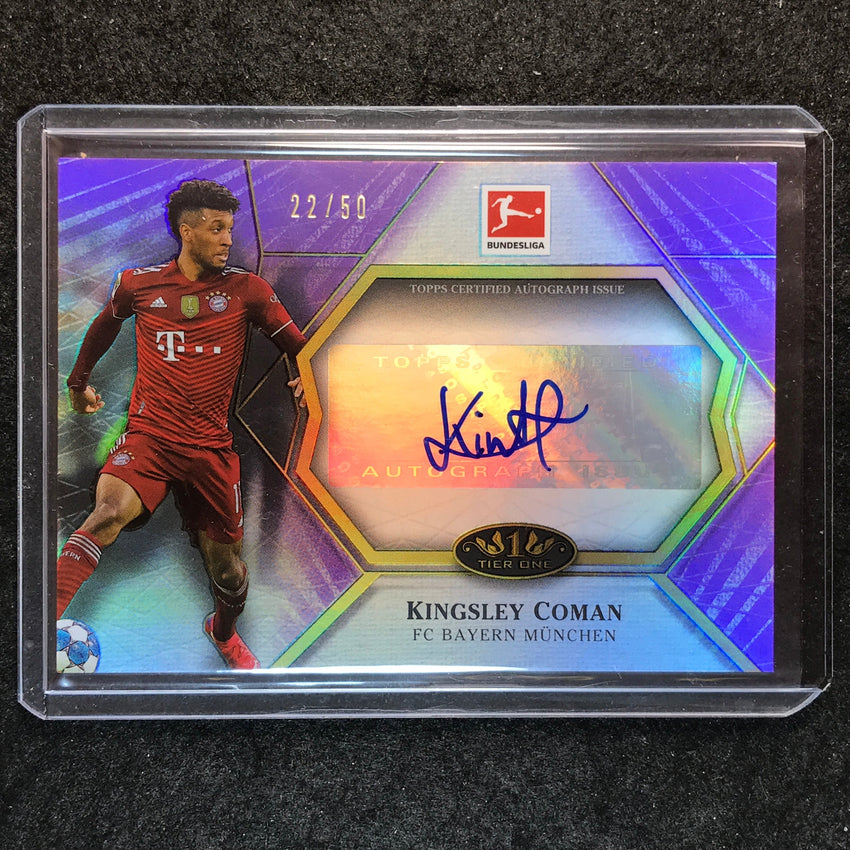 2021-22 Bundesliga Tier One KINGSLEY COMAN Matchwinner Auto Purple 22/50