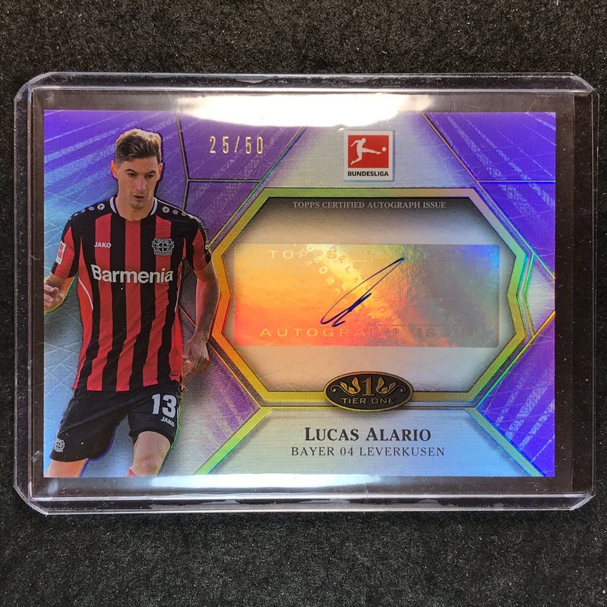 2021-22 Bundesliga Tier One LUCAS ALARIO Matchwinner Auto Purple 25/50