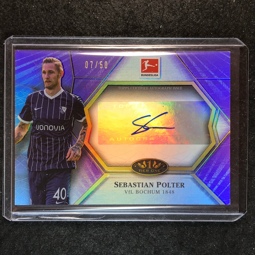2021-22 Bundesliga Tier One SEBASTIAN POLTER Matchwinner Auto Purple 7/50