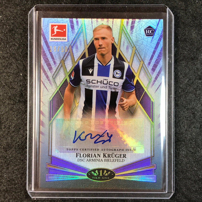 2021-22 Bundesliga Tier One FLORIAN KRUGER Young Gold Rookie Auto Purple 29/50