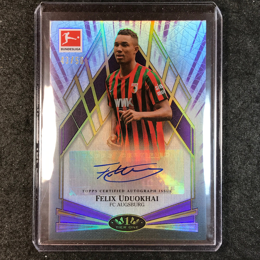 2021-22 Bundesliga Tier One FELIX UDUOKHAI Young Gold Auto Purple 43/50