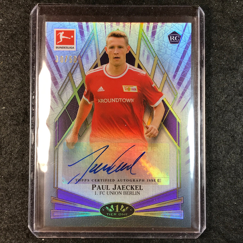 2021-22 Bundesliga Tier One PAUL JAECKEL Young Gold Rookie Auto Purple 30/50