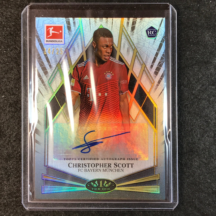 2021-22 Bundesliga Tier One CHRISTOPHER SCOTT Young Gold Rookie Auto Black 14/25