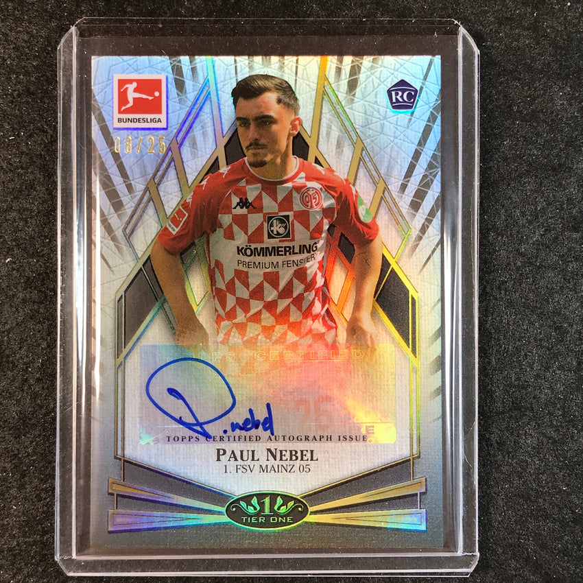 2021-22 Bundesliga Tier One PAUL NEBEL Young Gold Rookie Auto Black 8/25