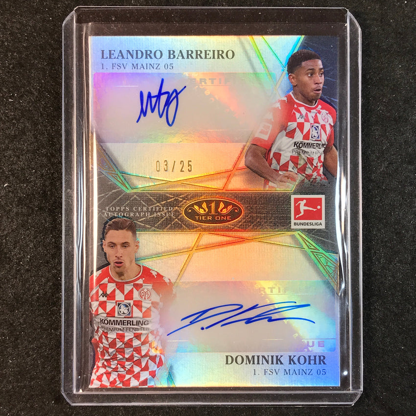 2021-22 Bundesliga Tier One LEANDRO BARREIRO DOMINIK KOHR Dual Auto 3/25