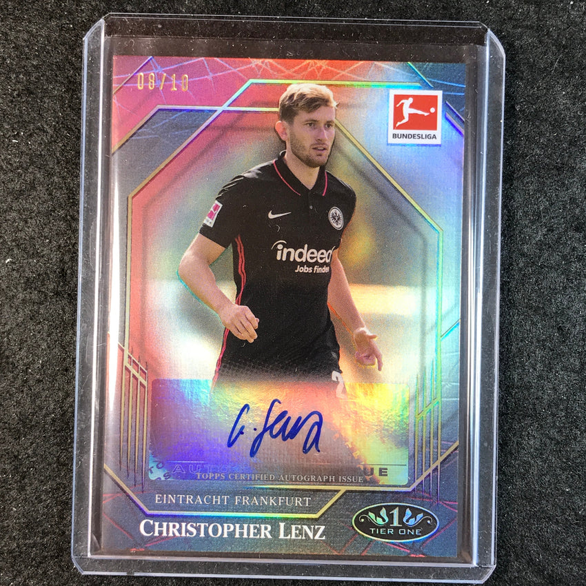 2021-22 Bundesliga Tier One CHRISTOPHER LENZ Ball Magnet Auto Red 8/10