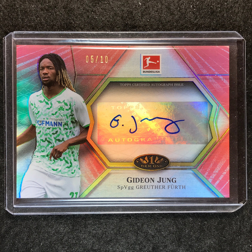 2021-22 Bundesliga Tier One GIDEON JUNG Matchwinner Auto Red 5/10