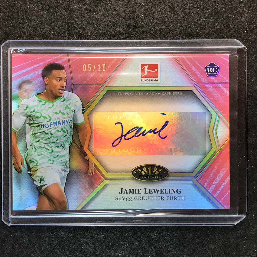 2021-22 Bundesliga Tier One JAMIE LEWELING Matchwinner Rookie Auto Red 5/10