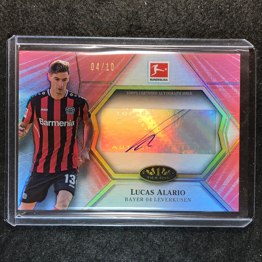 2021-22 Bundesliga Tier One LUCAS ALARIO Matchwinner Auto Red 4/10