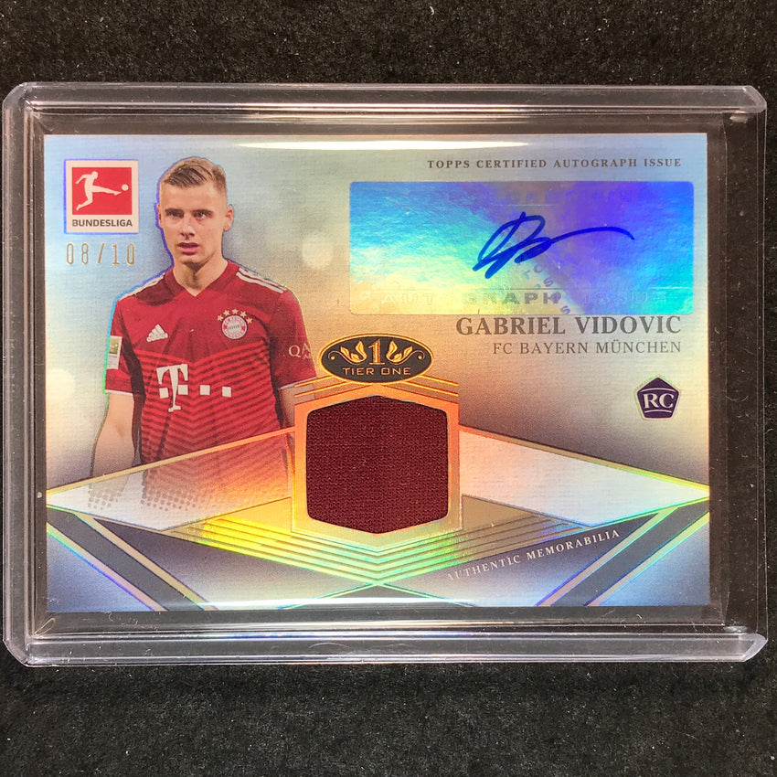2021-22 Bundesliga Tier One GABRIEL VIDOVIC Tier One Rookie Relic Auto 8/10
