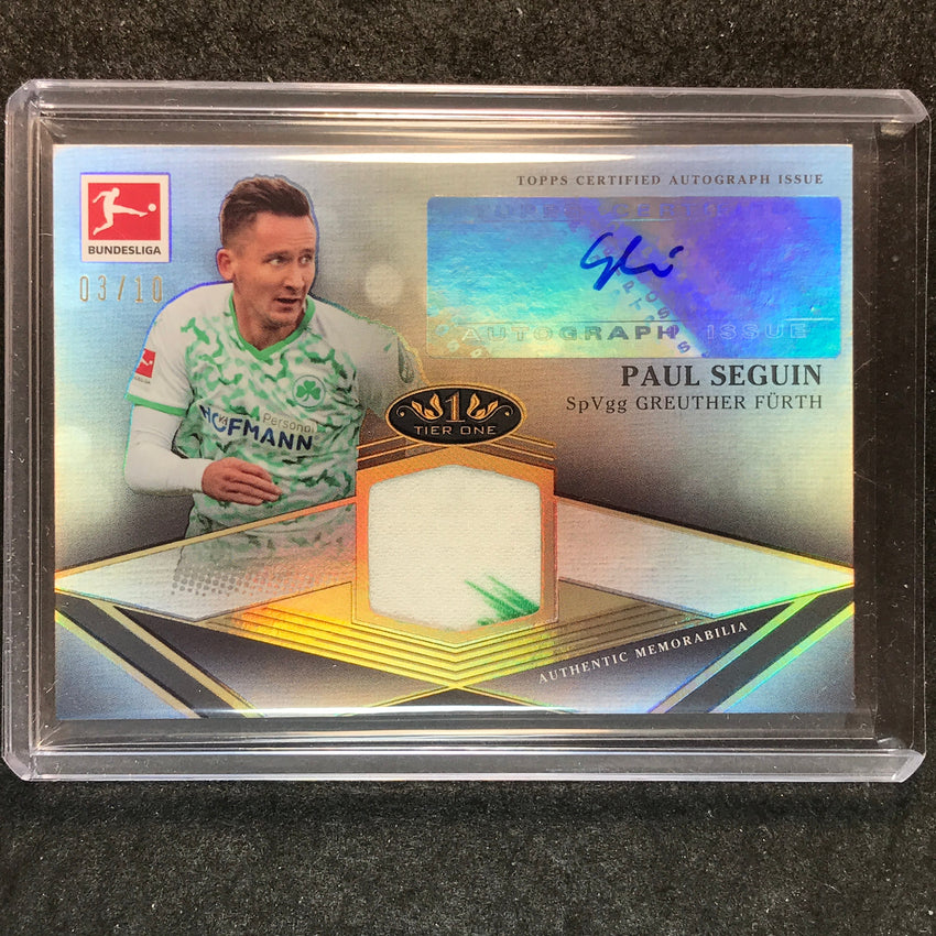 2021-22 Bundesliga Tier One PAUL SEGUIN Tier One Jersey Relic Auto 3/10
